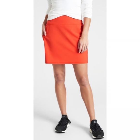 Athleta Pants - Athleta Action Skort Orange Red Dobby Vermillion Active Tennis Golf Women's M